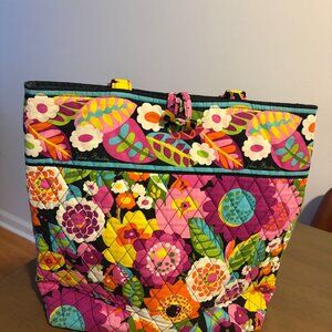 Vera Bradley Quilted Floral Tote Bag Multicolor